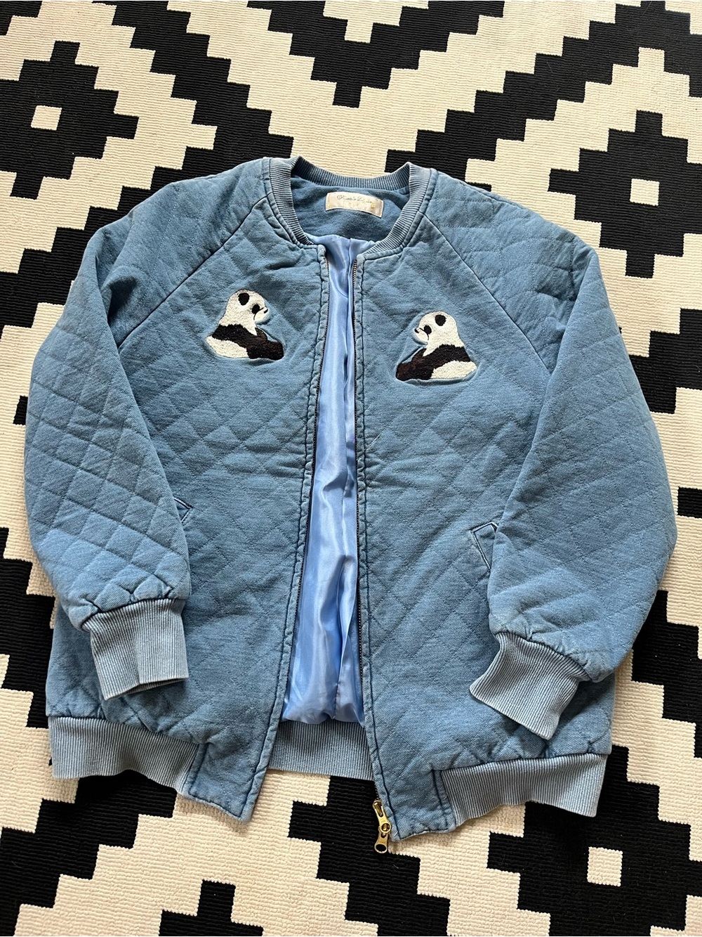 DENIM QUILTED BOMBER JACKET ❤️